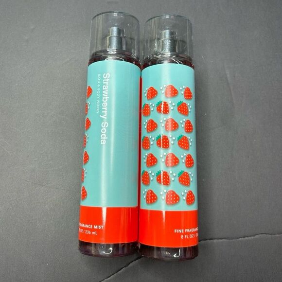 2 Bath And Body Works Stawberry Soda Mist - Picture 1 of 1